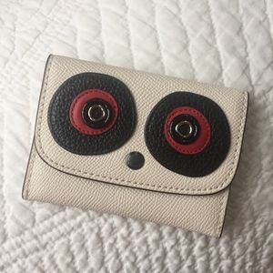 Coach Owl foldover card case